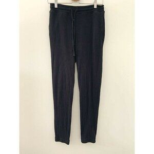 Aritzia TNA Size Small Black Waffle Knit Jersey Thermal Slim Jogger Pants